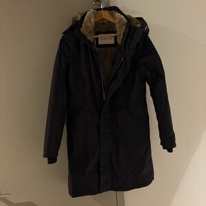 Aritzia Black Parka Coat